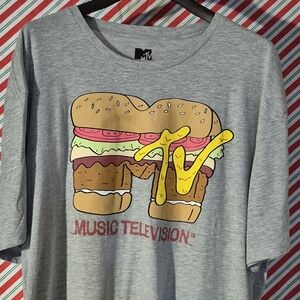 MTV Retro style Logo Gray Tee